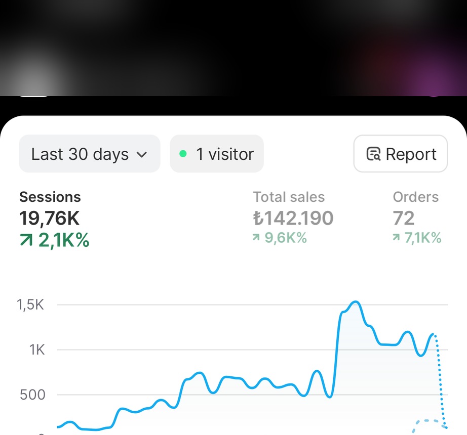 Shopify dashboard